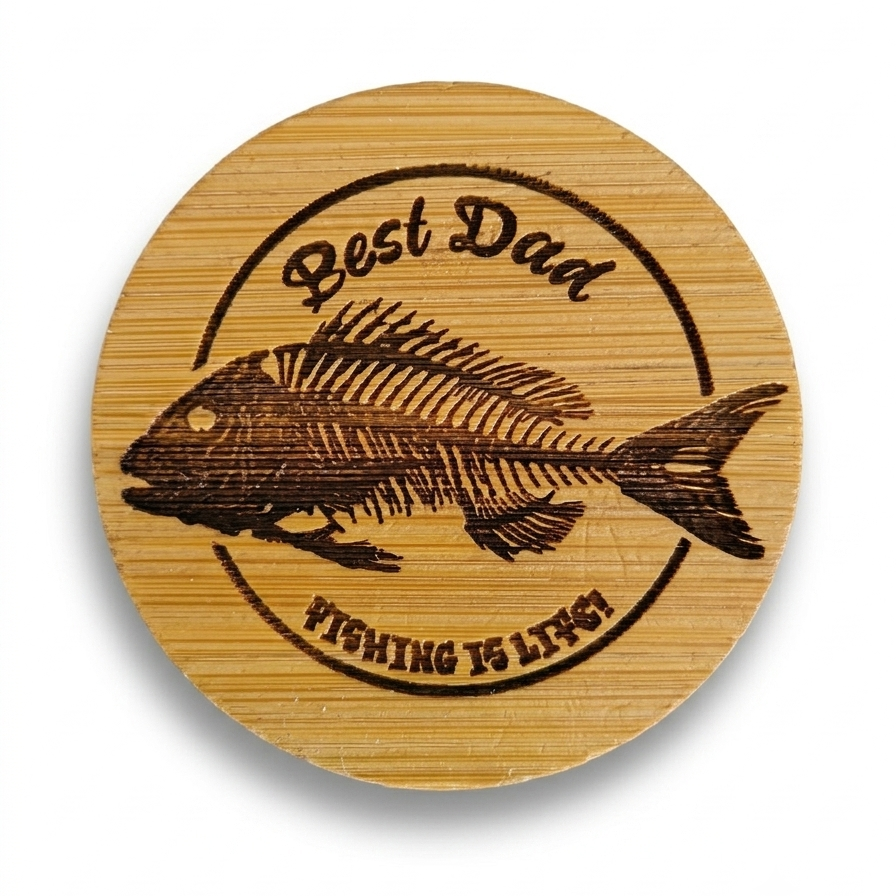 Custom Engraved Magnetic Round Wooden Bottle Opener