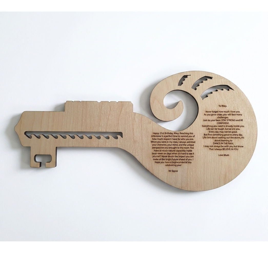 Handcrafted Custom 21st Milestone Key