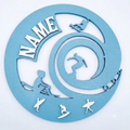 Surf Themed Name Plaque