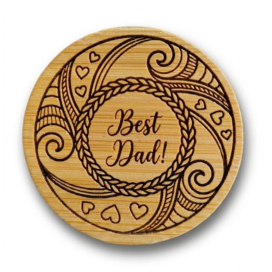 Custom Engraved Magnetic Round Wooden Bottle Opener