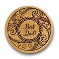 Custom Engraved Magnetic Round Wooden Bottle Opener