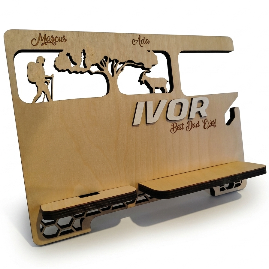 Dad / Mum Organiser – Custom Personalised Wooden Valet Stand