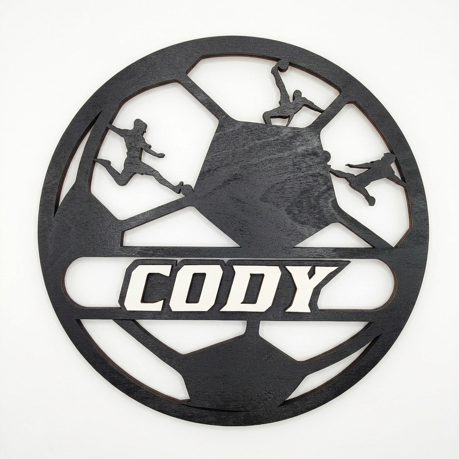 Football Themed Name Plaque