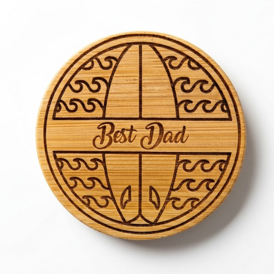 Custom Engraved Magnetic Round Wooden Bottle Opener