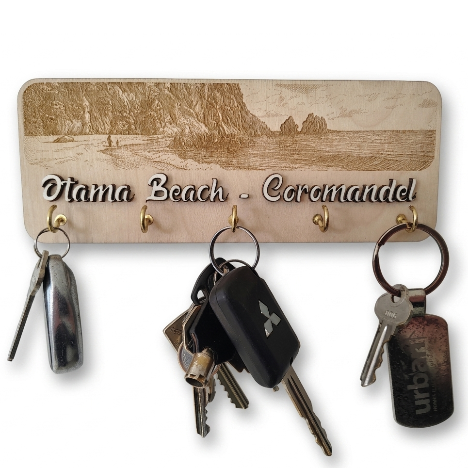 Custom Wooden Beach Themed Key Holders