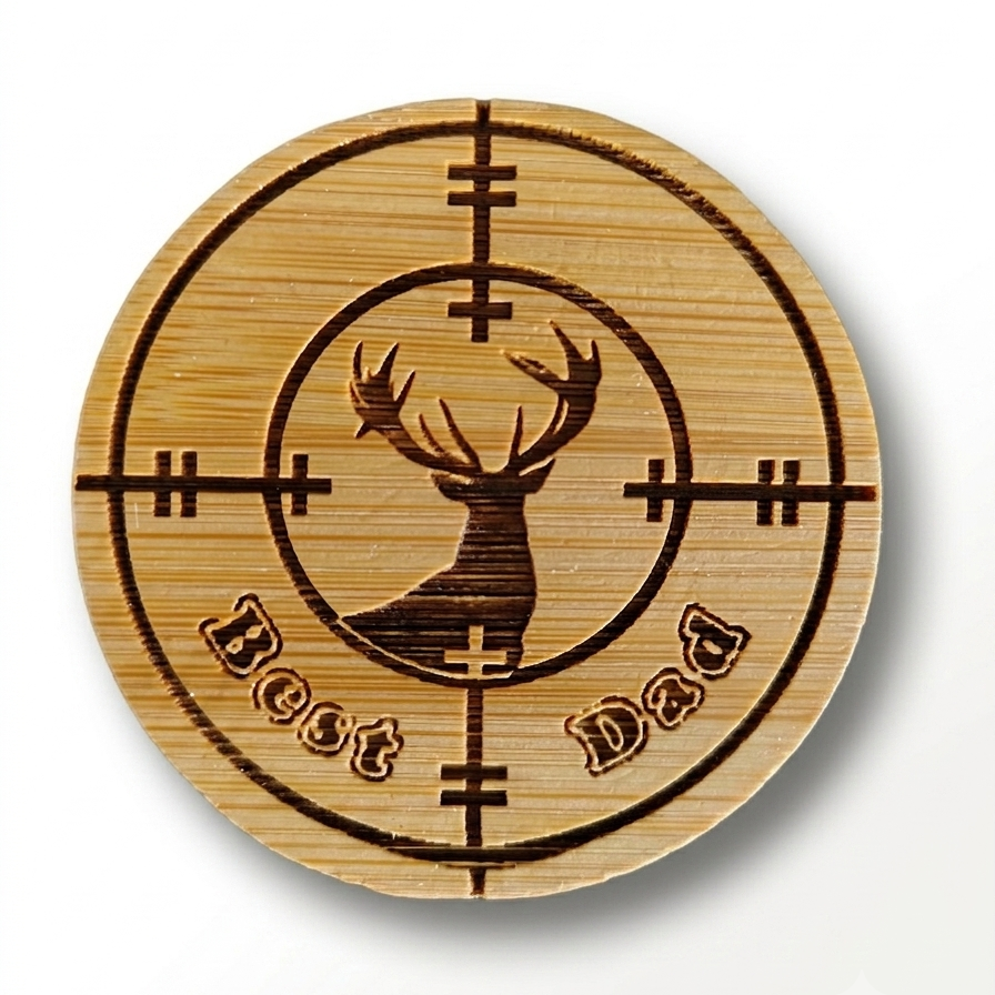 Custom Engraved Magnetic Round Wooden Bottle Opener
