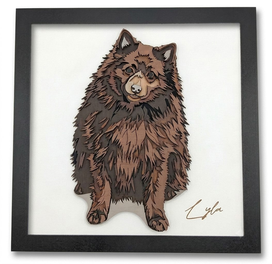 3D Layered Wood Art - Custom Dog