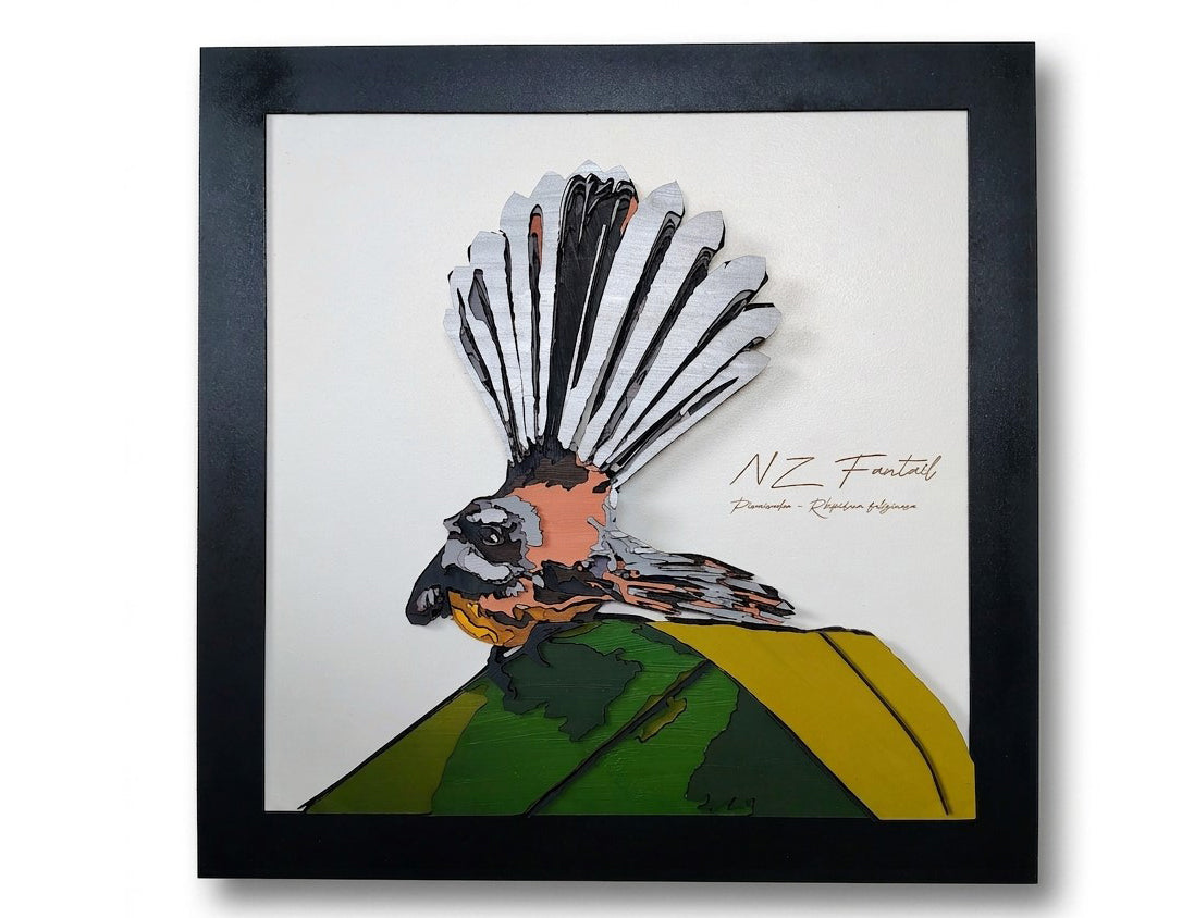 3D Layered Wood Art - Fantail