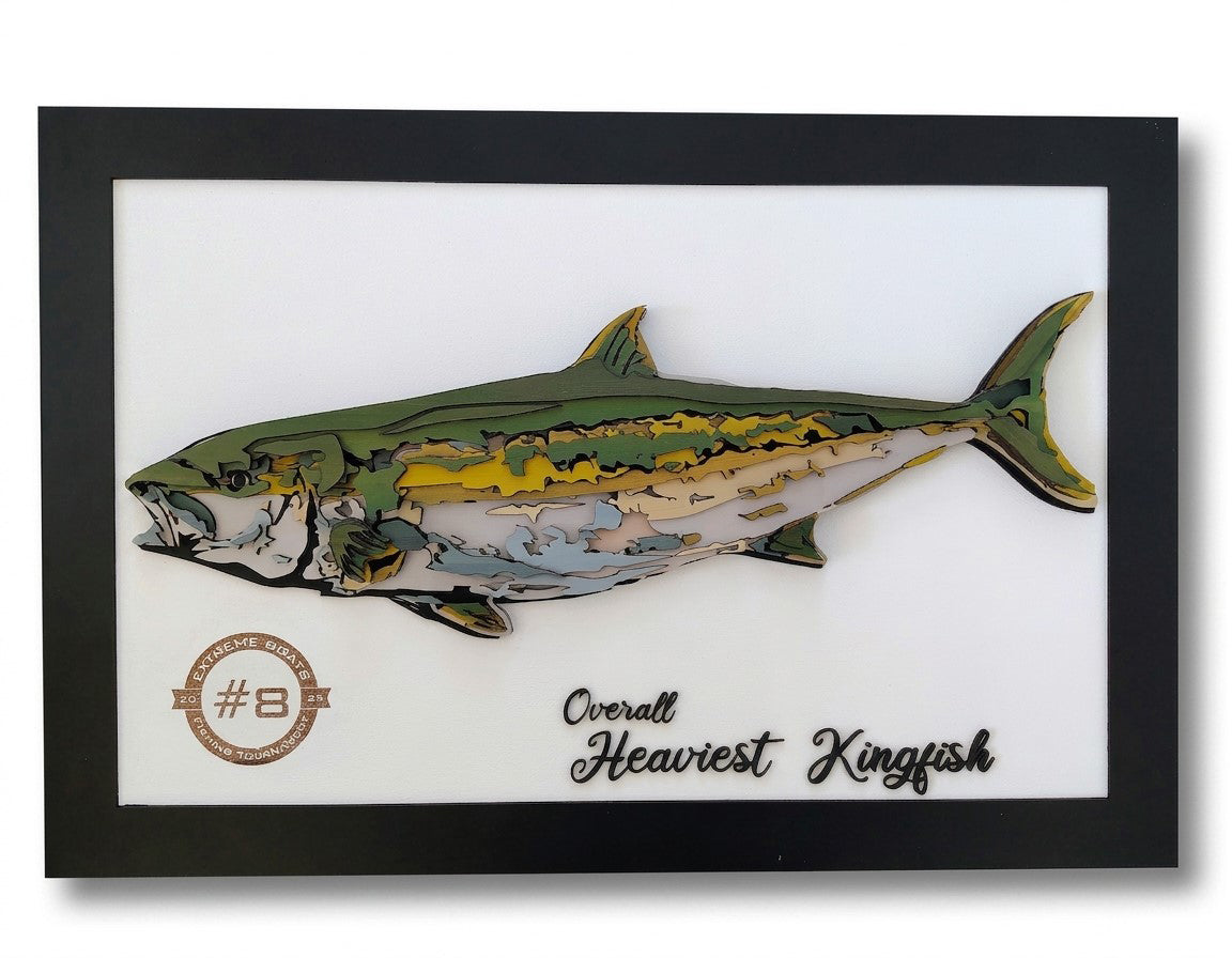 3D Layered Wood Art - Kingfish