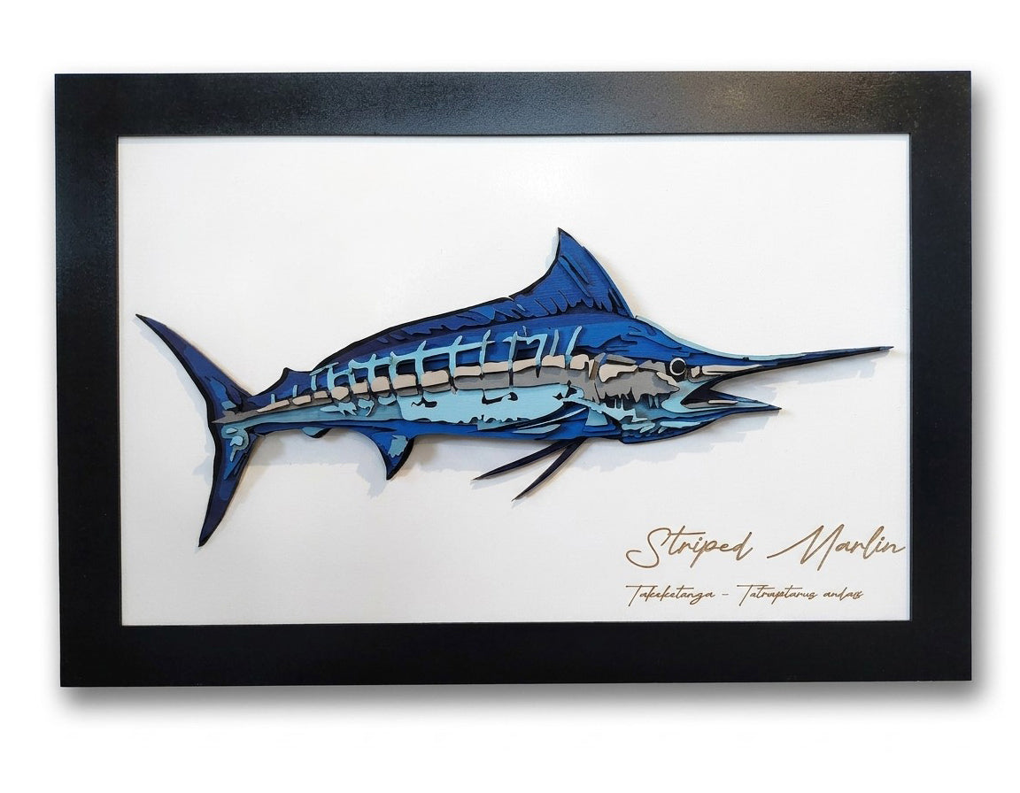 3D Layered Wood Art - Marlin