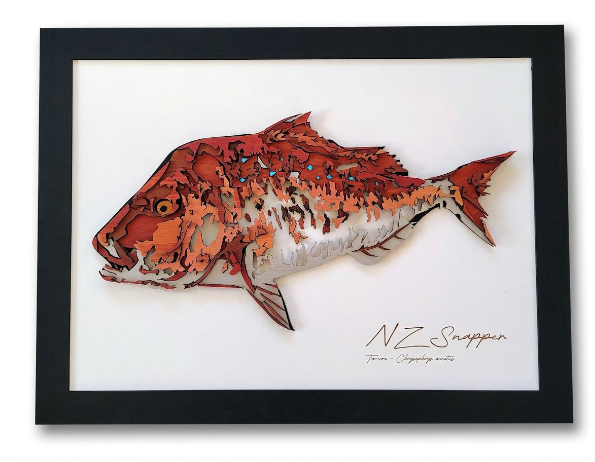 3D Layered Wood Art - Snapper